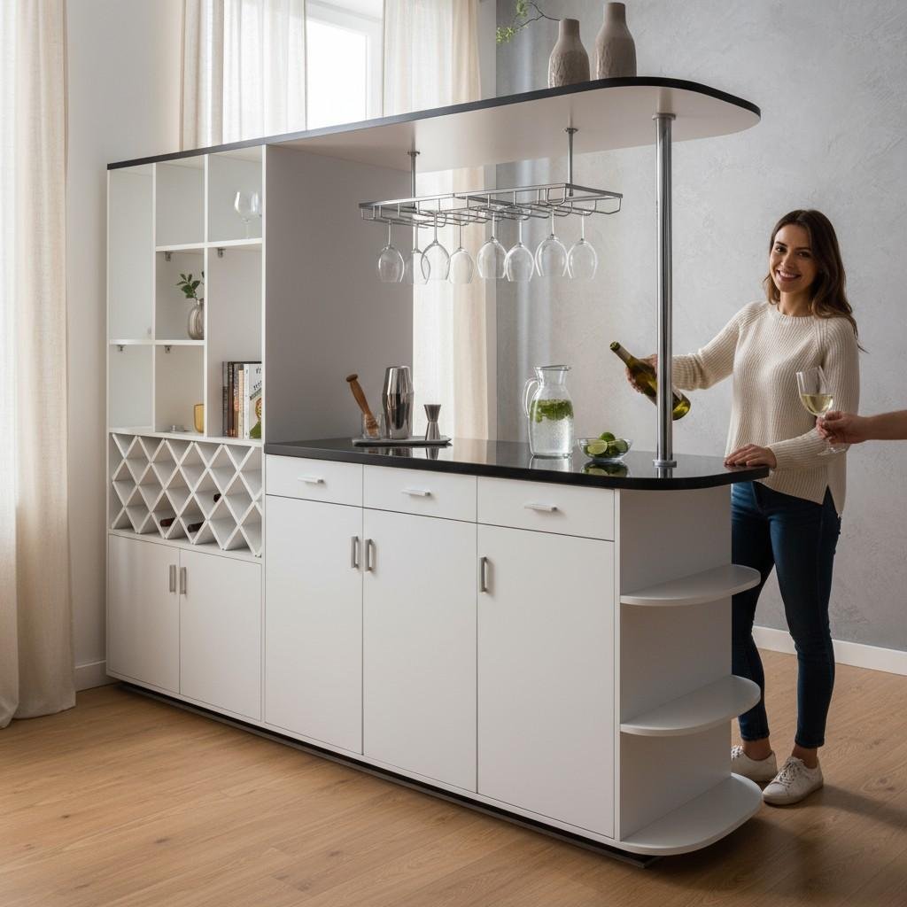 Quầy Bar đa năng sang trọng MS 3251 Đồ Gỗ Thái Bình