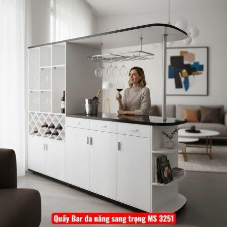 Quầy Bar đa năng sang trọng MS 3251