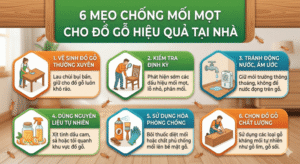 6 mẹo chống mối mọt cho đồ gỗ hiệu quả