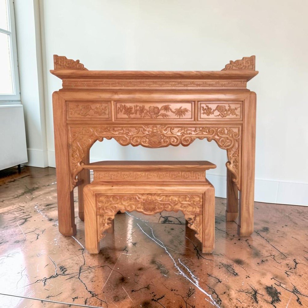 Bàn Thờ 2 Tầng Gỗ Tự Nhiên