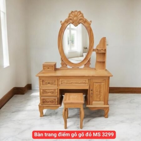 Bàn trang điểm gỗ gõ đỏ MS 3299