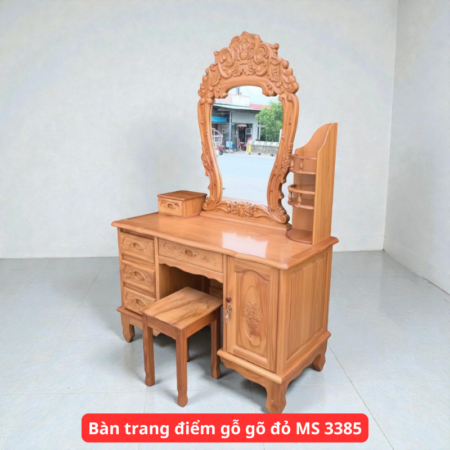 Bàn trang điểm gỗ gõ đỏ MS 3385