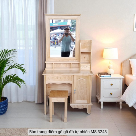 Bàn trang điểm gỗ gõ đỏ MS 3243