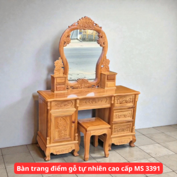 Bàn trang điểm gỗ tự nhiên cao cấp MS 3391
