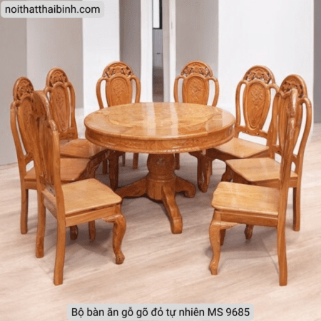 Bộ bàn ăn gỗ gõ đỏ tự nhiên MS 9685