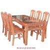 Bộ bàn ăn gỗ sồi MS 9969 Giá bán = 10.500.000 đ - Tặng kính mặt bàn 1m6 dầy 8ly