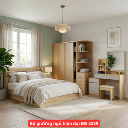 Bộ giường ngủ hiện đại MS 3239