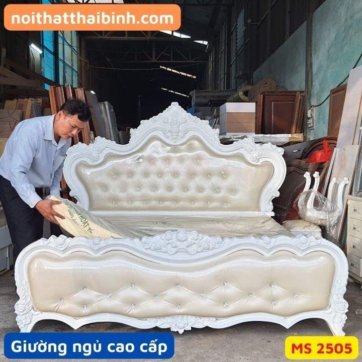 Giường ngủ tân cổ điển cao cấp MS 2505 2 Giường ngủ tân cổ điển cao cấp MS 2505 - Ảnh 2