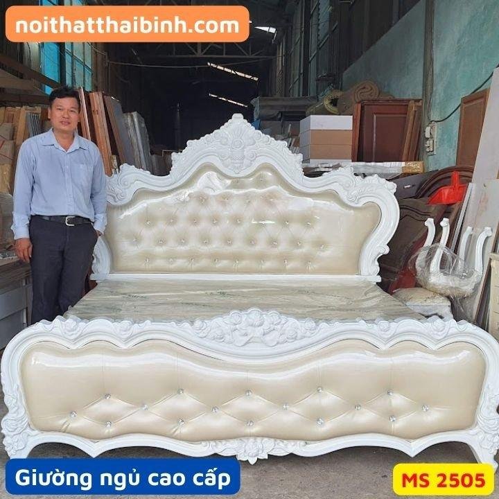 Giường ngủ tân cổ điển cao cấp MS 2505 3 Giường ngủ tân cổ điển cao cấp MS 2505 - Ảnh 3