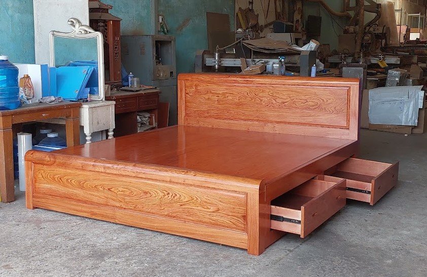 Giá Giường Gỗ Sồi