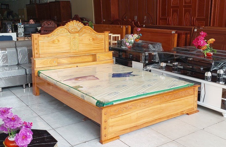 Giá Giường Gỗ Sồi