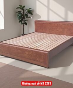 Giường Ngủ Gỗ Sồi Sơn Màu Gỗ Óc Chó MS 3283