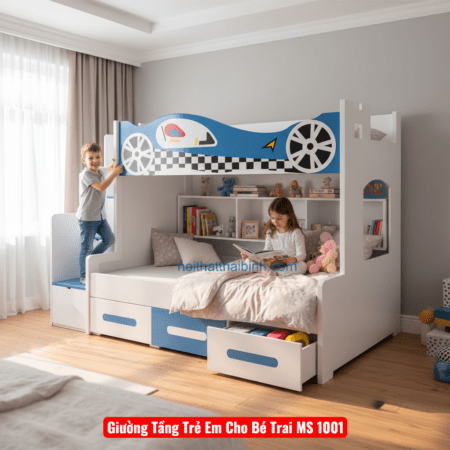 Giường Tầng Trẻ Em Cho Bé Trai MS 1001
