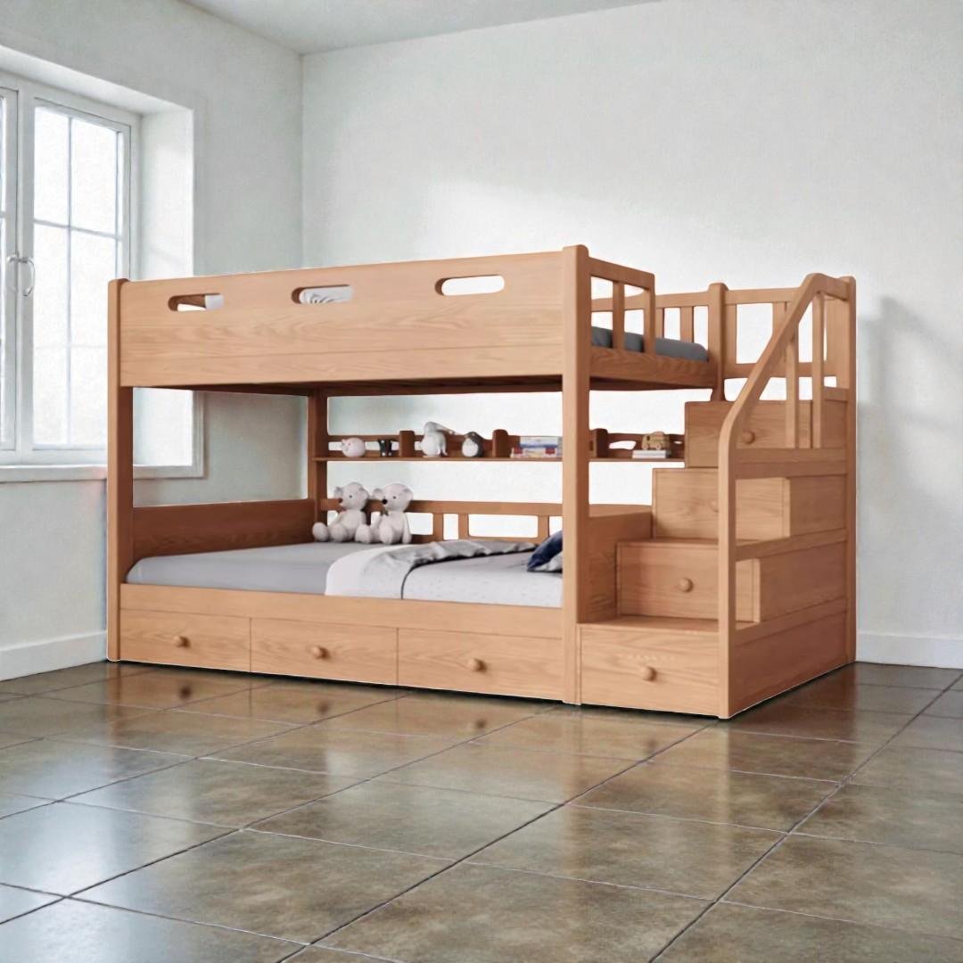 Giường tầng gỗ xoan đào chắc chắn cho người lớn