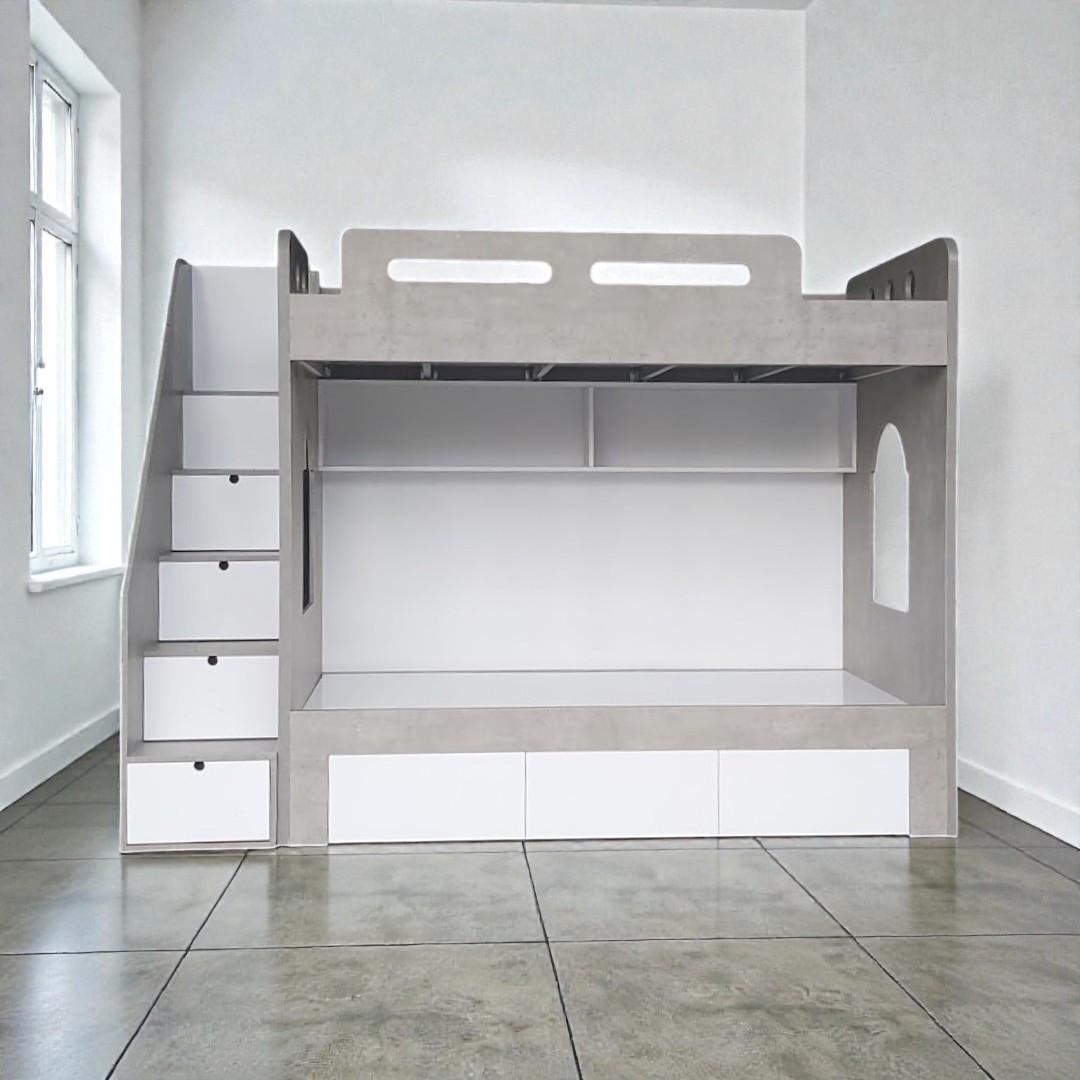 Giường gỗ 2 tầng phong cách hiện đại cho chung cư