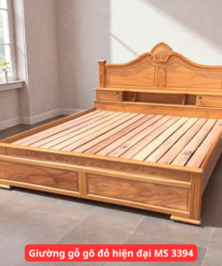 Giường gỗ gõ đỏ hiện đại MS 3394