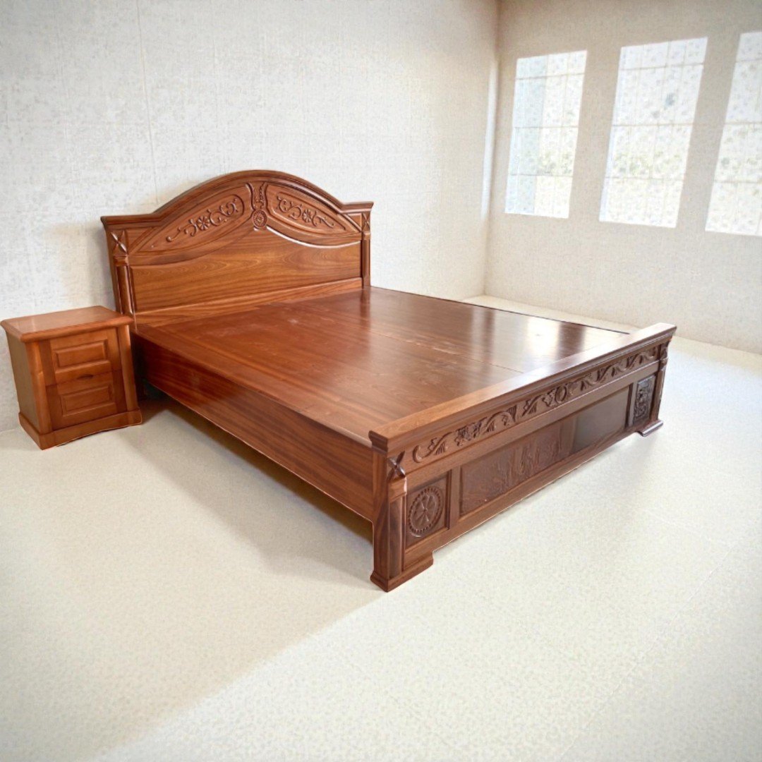 Giường Ngủ Cao Cấp: Top Mẫu Đẹp, Bền, Sang Trọng Nhất 2026 6 Giường ngủ gỗ tự nhiên cao cấp
