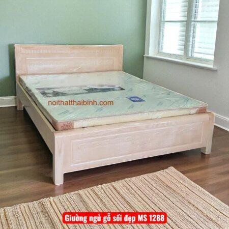 Giường ngủ gỗ sồi đẹp MS 1288