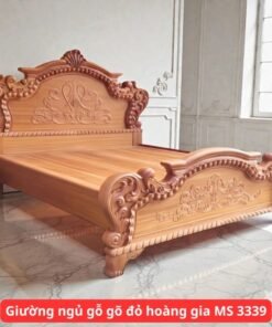 Giường ngủ gỗ gõ đỏ hoàng gia MS 3339