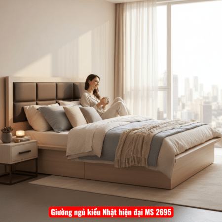 Bộ bàn ăn gỗ gõ đỏ 8 ghế MS 2698 16 Giường ngủ kiểu Nhật hiện đại MS 2695