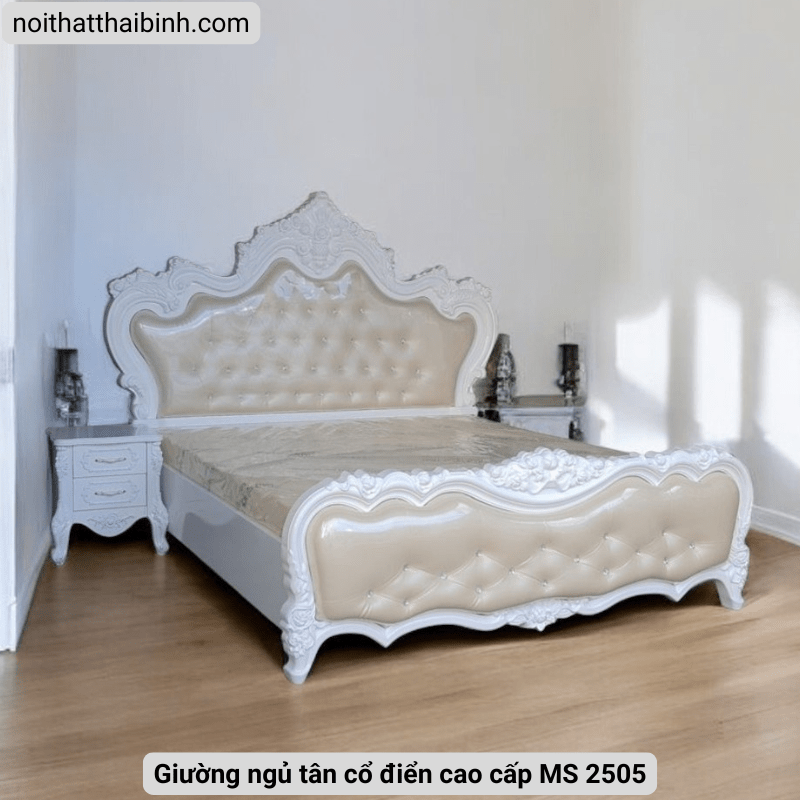 Giường ngủ tân cổ điển cao cấp MS 2505 1 Giường ngủ tân cổ điển cao cấp MS 2505