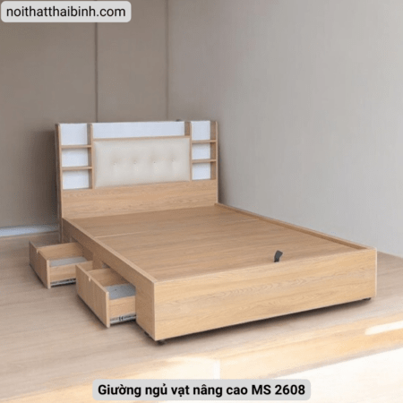 Giường ngủ vạt nâng cao MS 2608