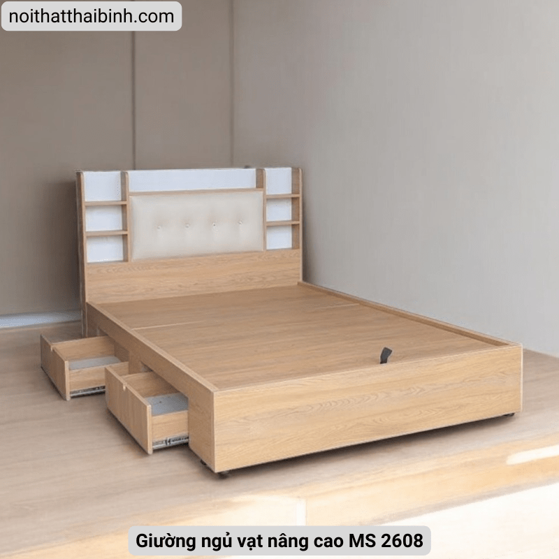 Giường ngủ vạt nâng cao MS 2608 Giường ngủ vạt nâng cao MS 2608