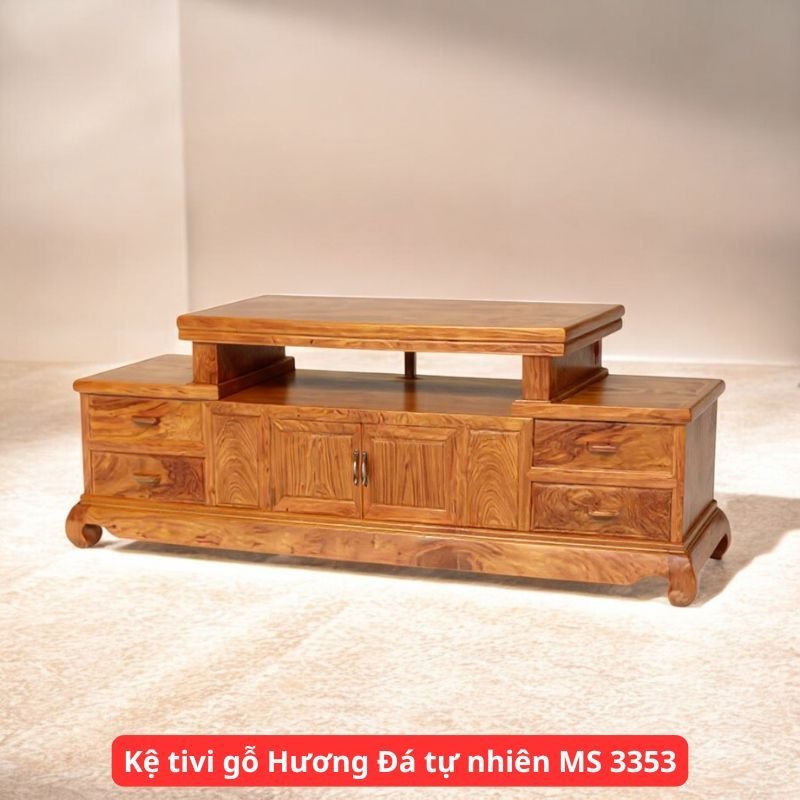 Kệ tivi gỗ Hương Đá tự nhiên MS 3353 Kệ tivi gỗ Hương Đá tự nhiên MS 3353