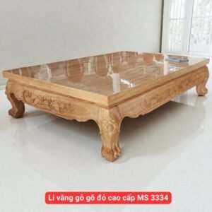Đi văng gỗ gõ đỏ tự nhiên MS 3286 Li văng gỗ gõ đỏ cao cấp MS 3334