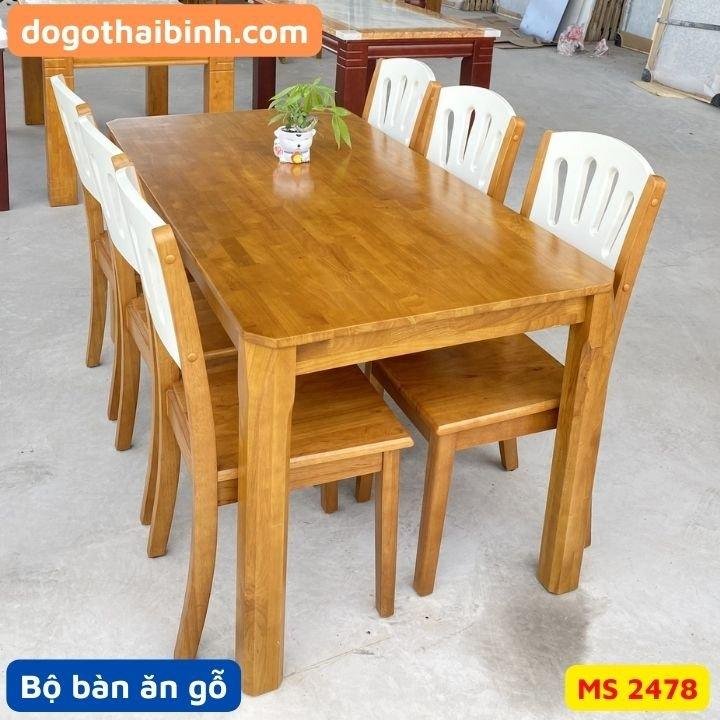 Bộ bàn ăn gỗ MS 2478 1 Bộ bàn ăn gỗ MS 2478