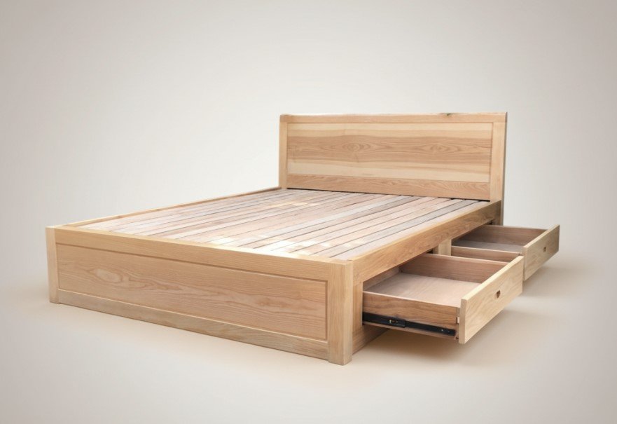 Mẫu Giường Gỗ Sồi Đẹp