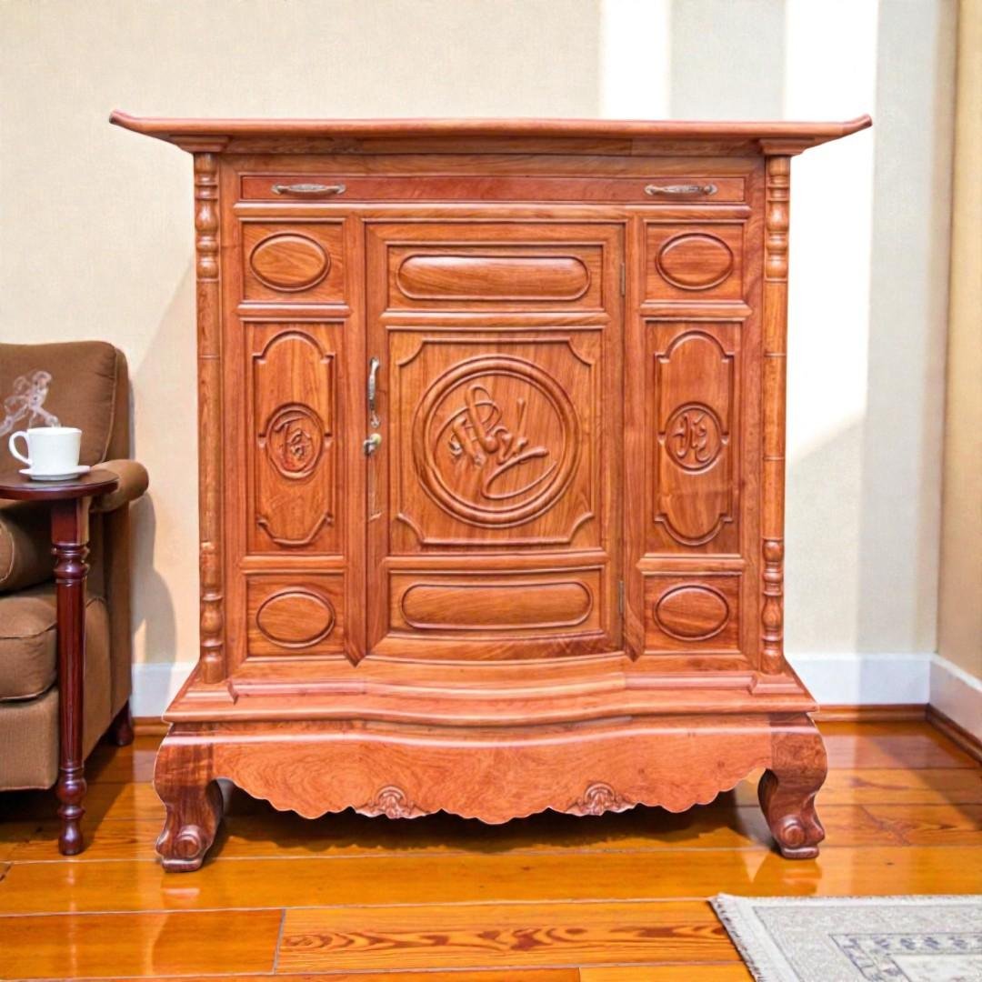 Mẫu bàn thờ gia tiên đẹp gỗ tự nhiên