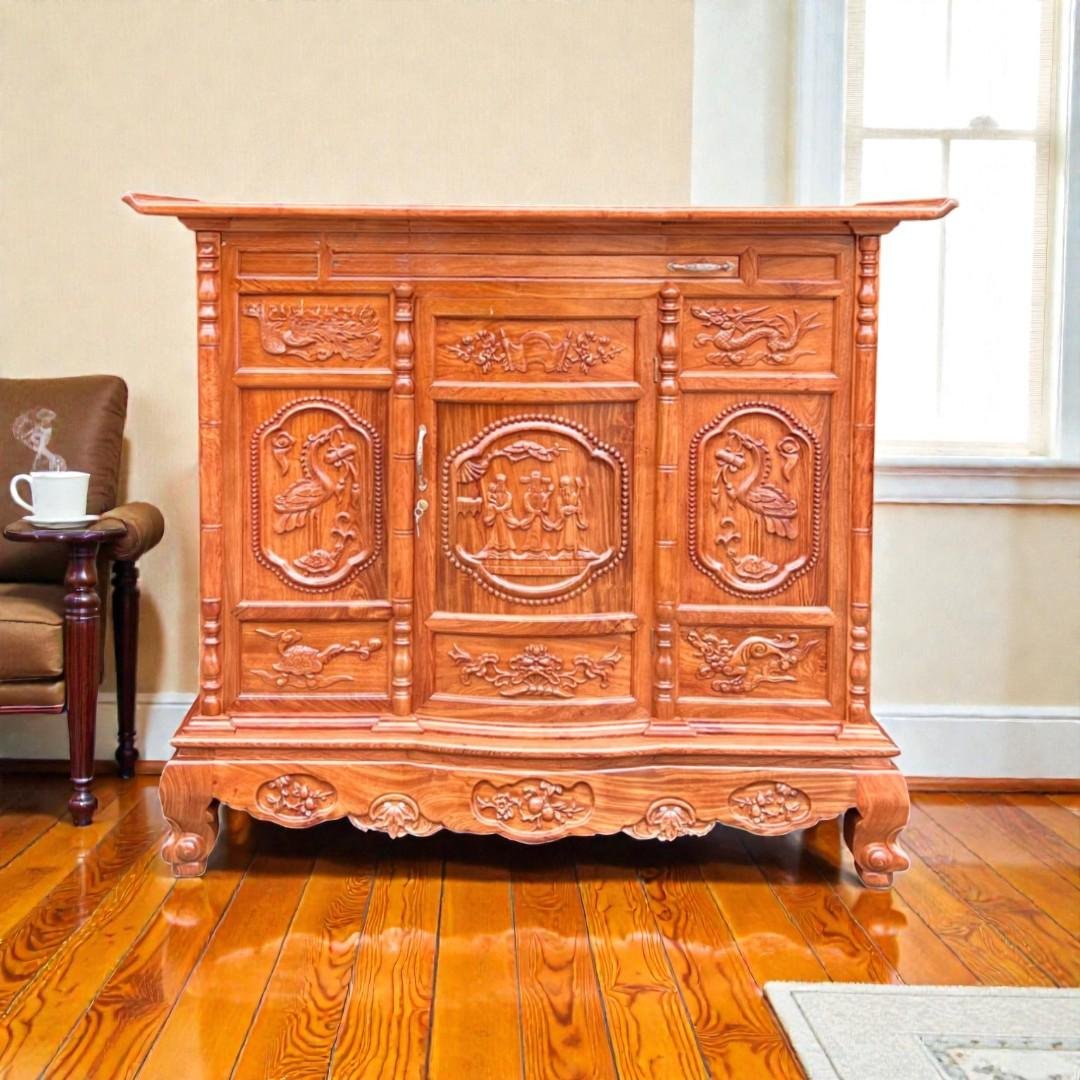 mẫu bàn thờ cổ điển chạm khắc