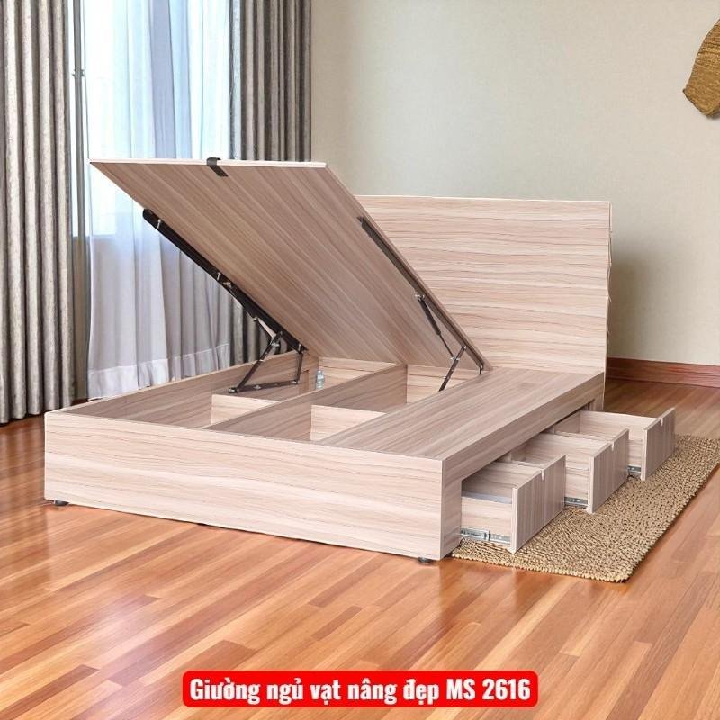 Giường ngủ vạt nâng đẹp MS 2616 1 Giường ngủ vạt nâng đẹp MS 2616