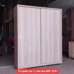Tủ quần áo đơn giản mà đẹp – giải pháp lưu trữ hiện đại Tủ quần áo 2 cửa lùa MS 3291