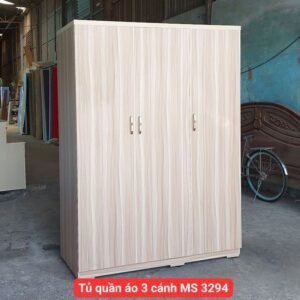 Tủ quần áo đơn giản mà đẹp – giải pháp lưu trữ hiện đại Tủ quần áo 3 cánh MS 3294