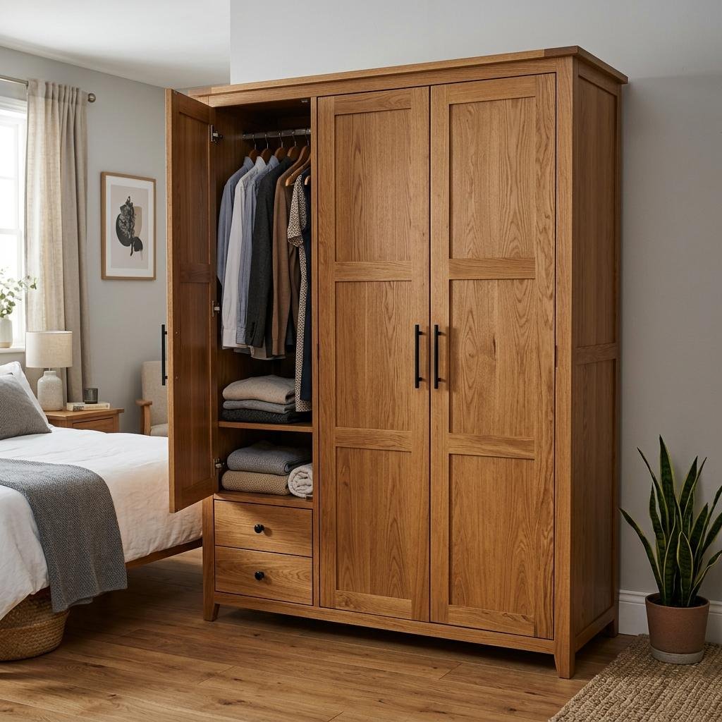 Top 15 Mẫu Tủ Quần Áo Lắp Ráp Đẹp Giá Rẻ Nhất 2026 3 Tủ quần áo lắp ráp bằng gỗ công nghiệp MDF hiện đại cho phòng ngủ