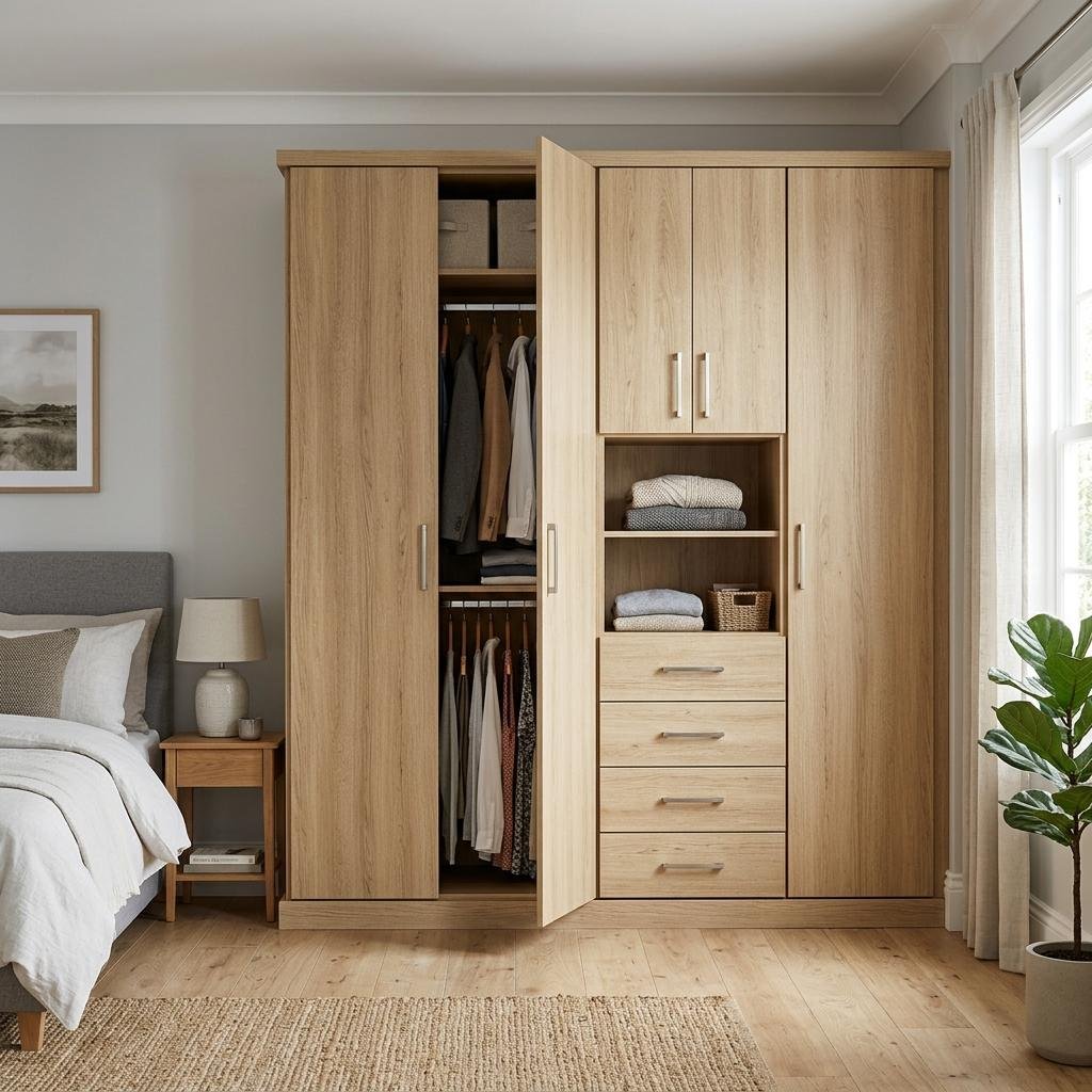 Top 15 Mẫu Tủ Quần Áo Lắp Ráp Đẹp Giá Rẻ Nhất 2026 17 Tủ quần áo lắp ráp cao cấp phong cách tối giản Bắc Âu