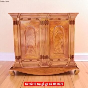 Tủ thờ 15 trụ gỗ gõ đỏ MS 3279