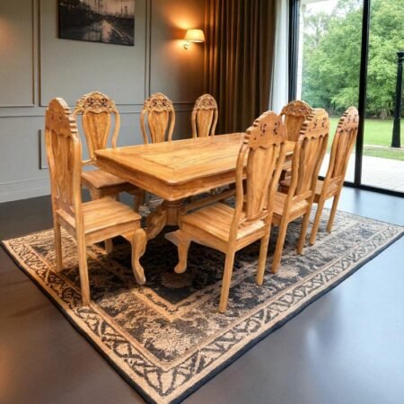 Bộ bàn ăn gỗ gõ đỏ 8 ghế MS 3246