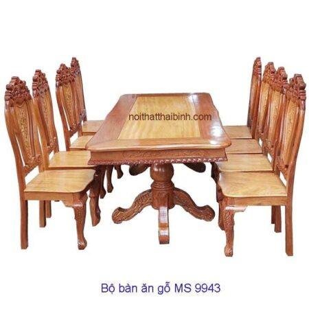 Bộ bàn ăn căm xe gỏ đỏ MS 9943 Giá bộ = 25.500.000 đ - Tặng kiếng mặt bàn 2m 8ly