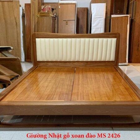 Giường Nhật gỗ xoan đào MS 2426