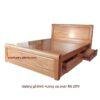 Giường gỗ tự nhiên vân Đinh Hương vạt phản MS 2079
