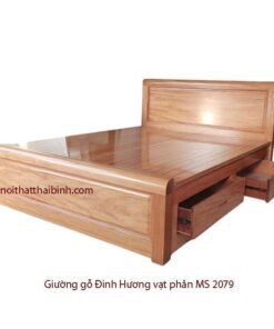 Giường gỗ tự nhiên vân Đinh Hương vạt phản MS 2079