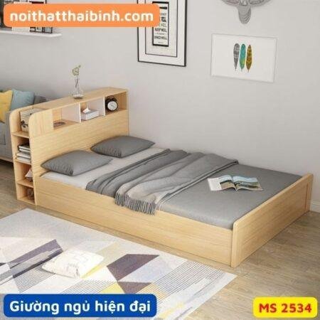 Giường ngủ có kệ đầu giường MS 2534