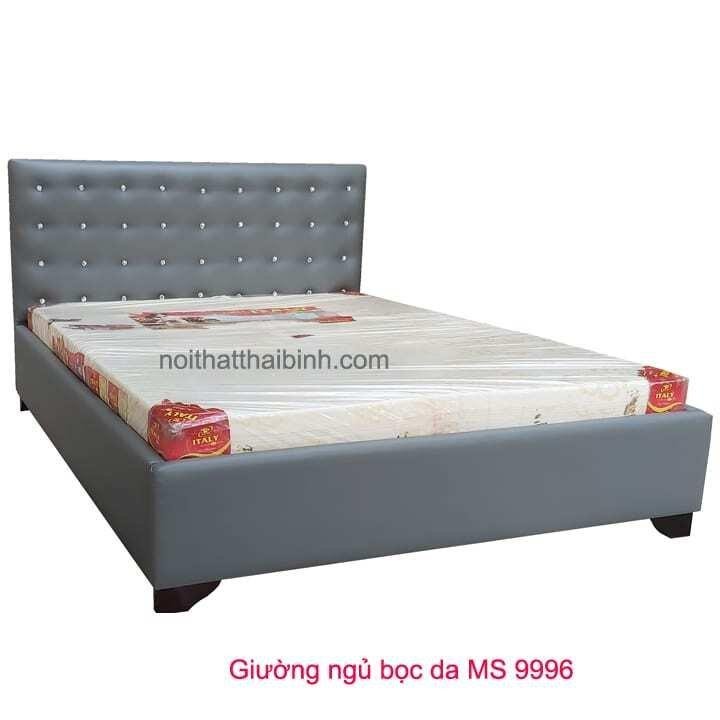 Giường ngủ bọc da cao cấp MS 9996 Giá bán = 12.500.000 đ - Tặng 1 tấm nệm cao su non American 1 Giường ngủ bọc da cao cấp MS 9996 Giá bán = 12.500.000 đ - Tặng 1 tấm nệm cao su non American