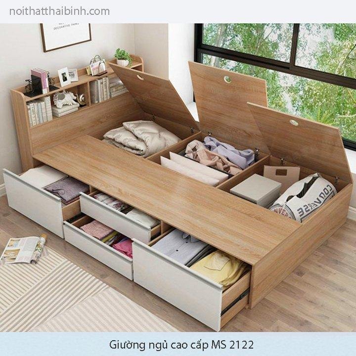 Giường ngủ cao cấp MS 2122 1 Giường ngủ cao cấp MS 2122