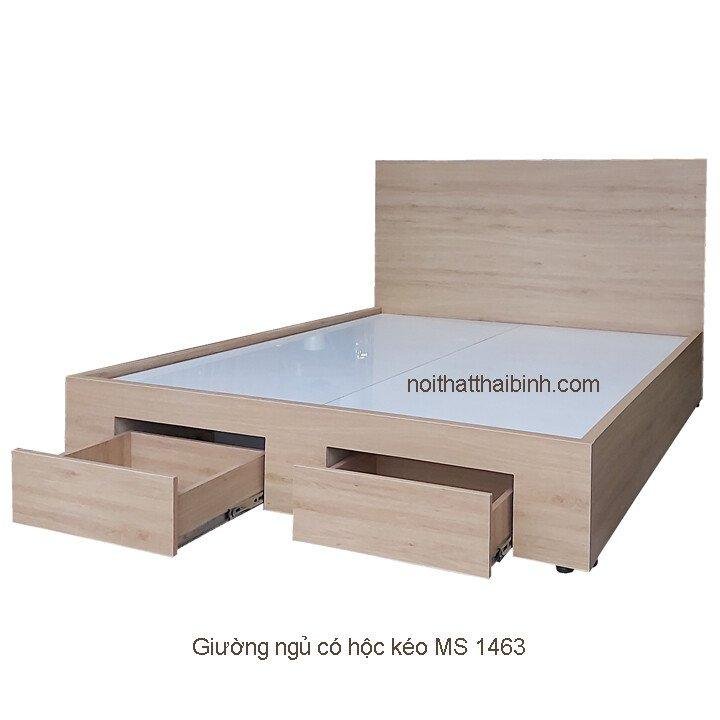 Giường ngủ có hộc kéo đuôi giường MS 1463 Giá bán= 6,500,000đ giảm còn= 5,500,000đ Giường ngủ có hộc kéo đuôi giường MS 1463 Giá bán= 6,500,000đ giảm còn= 5,500,000đ