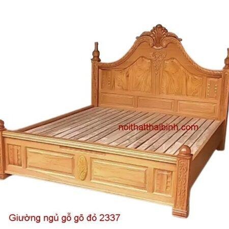 Giường gỗ gõ đỏ cao cấp MS 2337