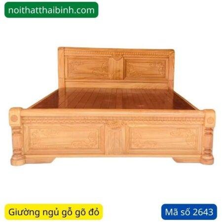 Giường ngủ gỗ gõ đỏ cao cấp MS 2643